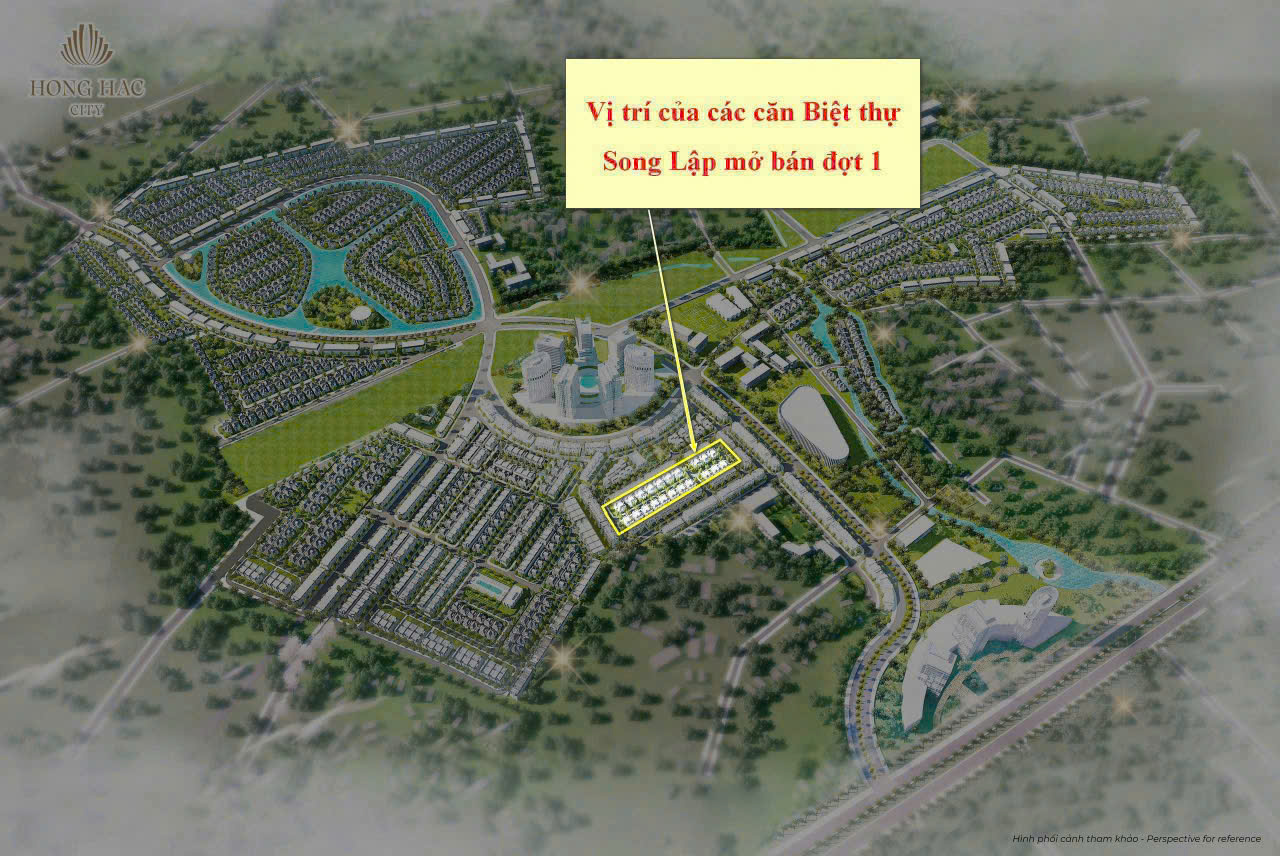 BÁN BIỆT THỰ SONG LẬP 9x20, 10x20 THIẾT KẾ 3 TẦNG TẠI HỒNG HẠC CITY BẮC NINH - Ảnh 2