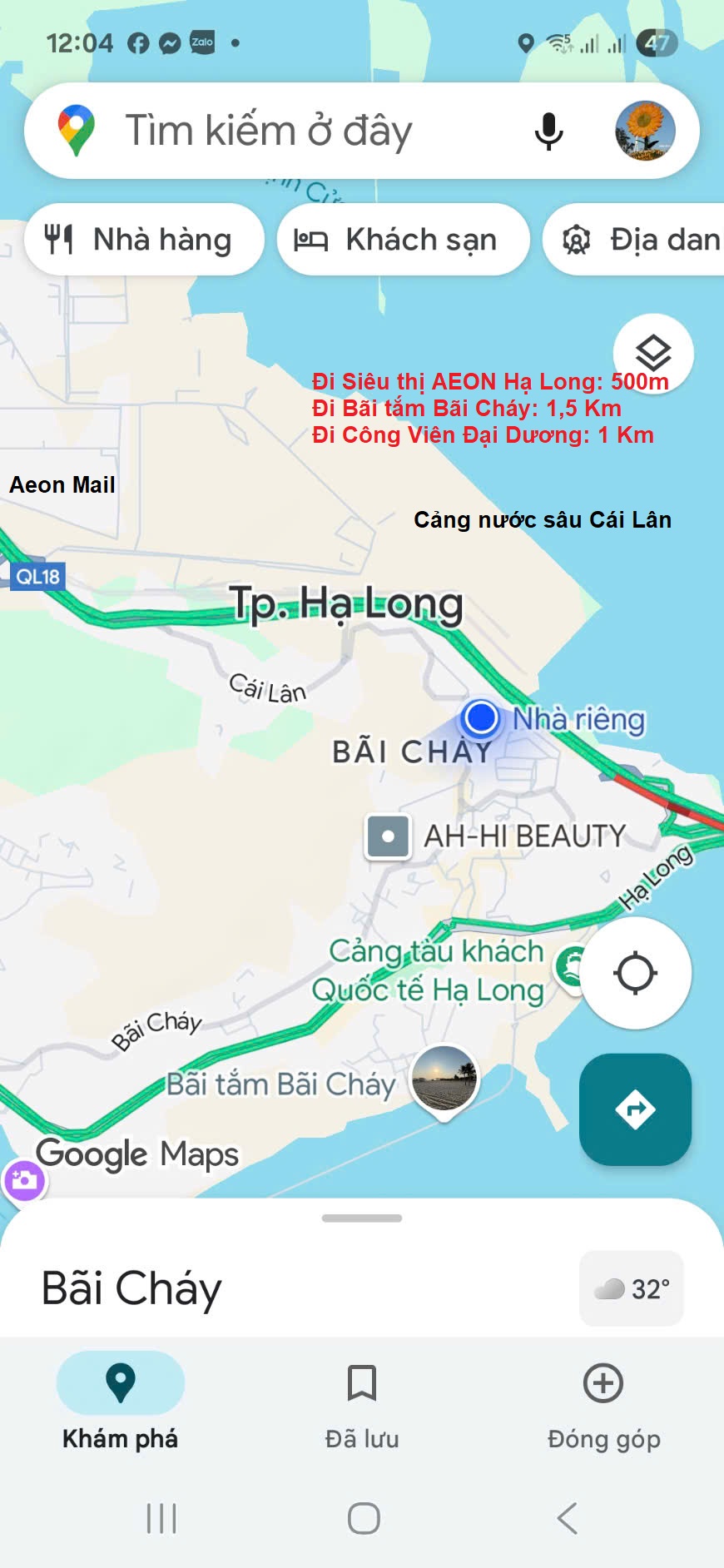 Chính chủ cần bán Nhanh Lô Đất Tại Tổ 1 – Khu 4 – Phường Bãi cháy – TP Hạ Long.( ĐẤT TRUNG TÂM BÃI - Ảnh 1