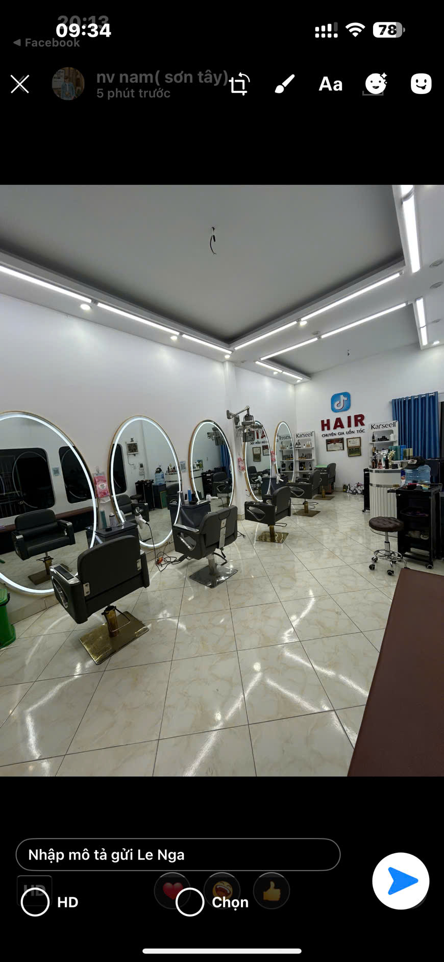 CHÍNH CHỦ CẦN NHƯỢNG SALON TÓC. HOÀI ĐỨC- HÀ NỘI - Ảnh 1
