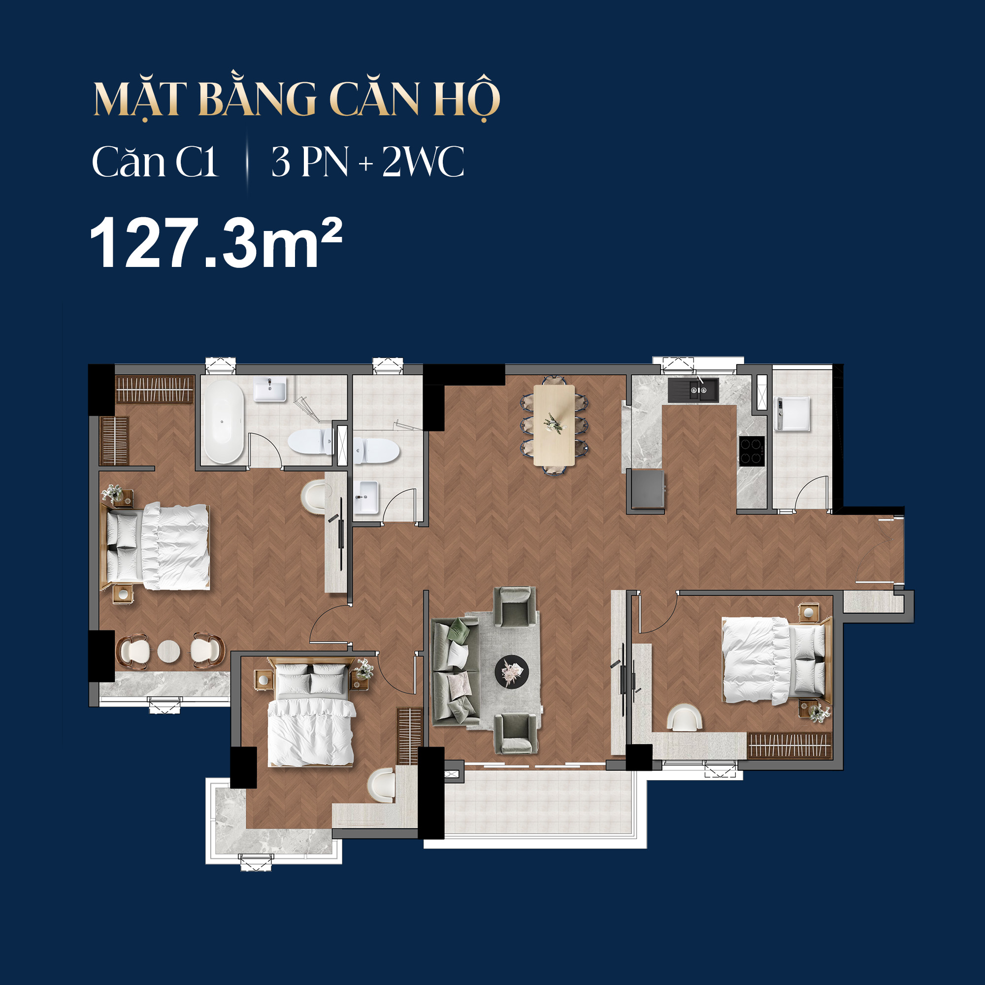 Chỉ với 3,8 Tỷ Sở Hữu Ngay Căn Hộ Terra Luxury 3PN View Sông và Landmark 81 - Ảnh 2