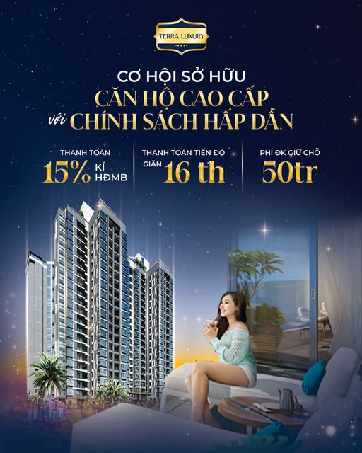 Chỉ với 3,8 Tỷ Sở Hữu Ngay Căn Hộ Terra Luxury 3PN View Sông và Landmark 81 - Ảnh chính