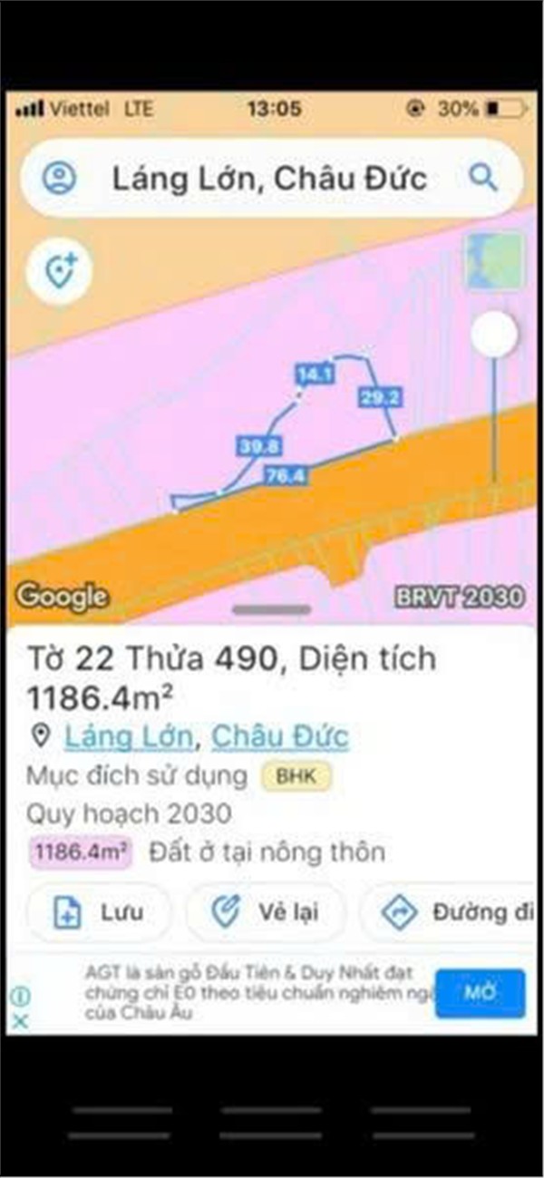 ĐẤT ĐẸP – GIÁ TỐT  - CẦN BÁN NHANH LÔ ĐẤT ĐẸP TẠI Xã Láng Lớn , huyện Châu Đức - Bà Rịa - Vũng Tàu - Ảnh 1