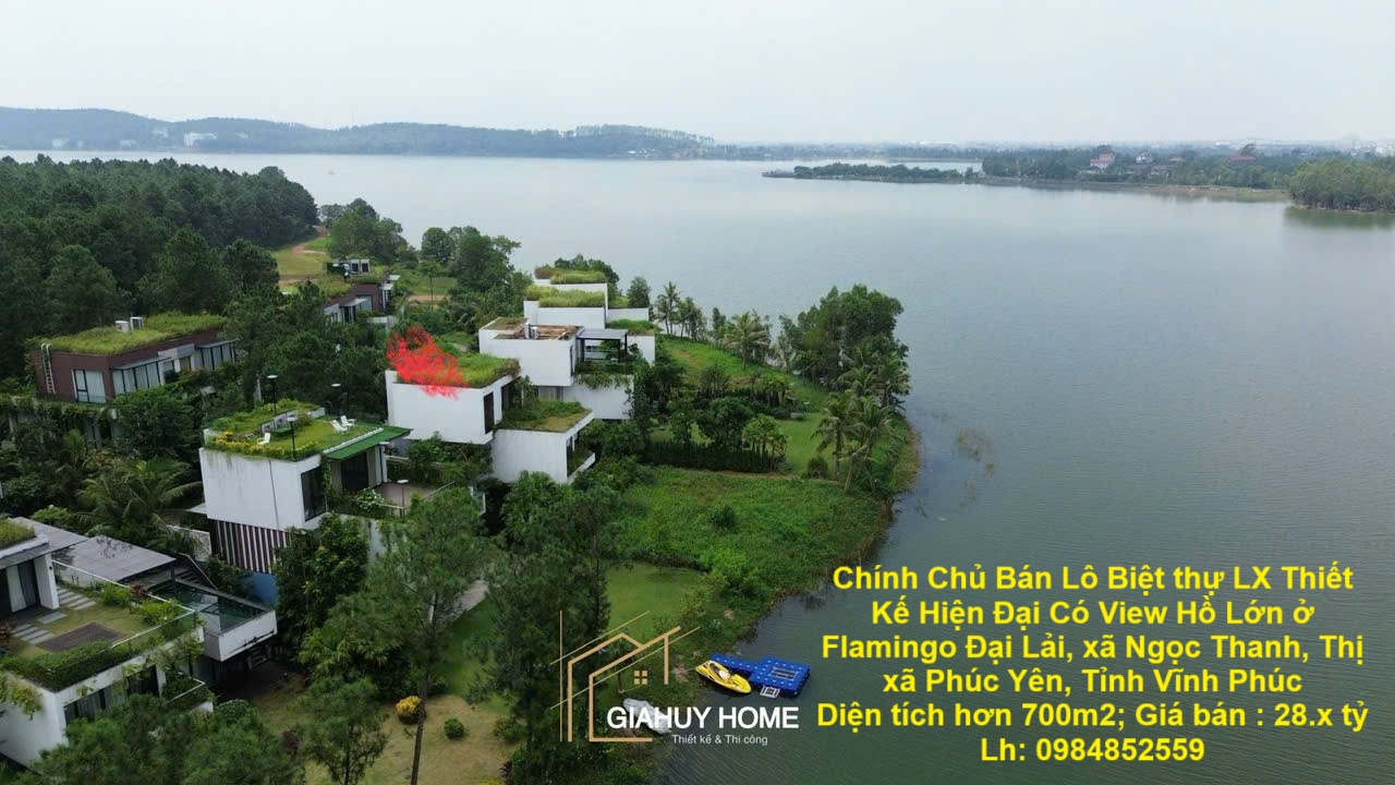 Chính Chủ Bán Lô Biệt thự LX Thiết Kế Hiện Đại Có View Hồ Lớn ở Flamingo Đại Lải - Ảnh chính