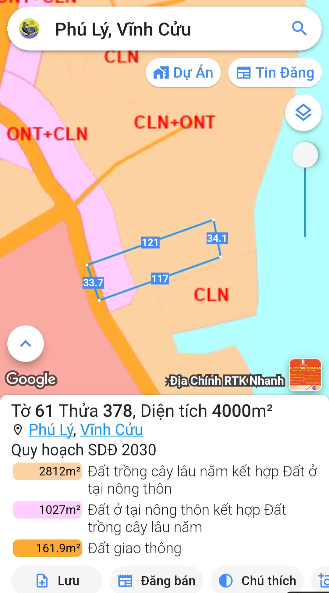 Chính Chủ Cần Bán Lô Đất Tại Phú Lý, Huyện Vĩnh Cửu, Tỉnh Đồng Nai. - Ảnh 1