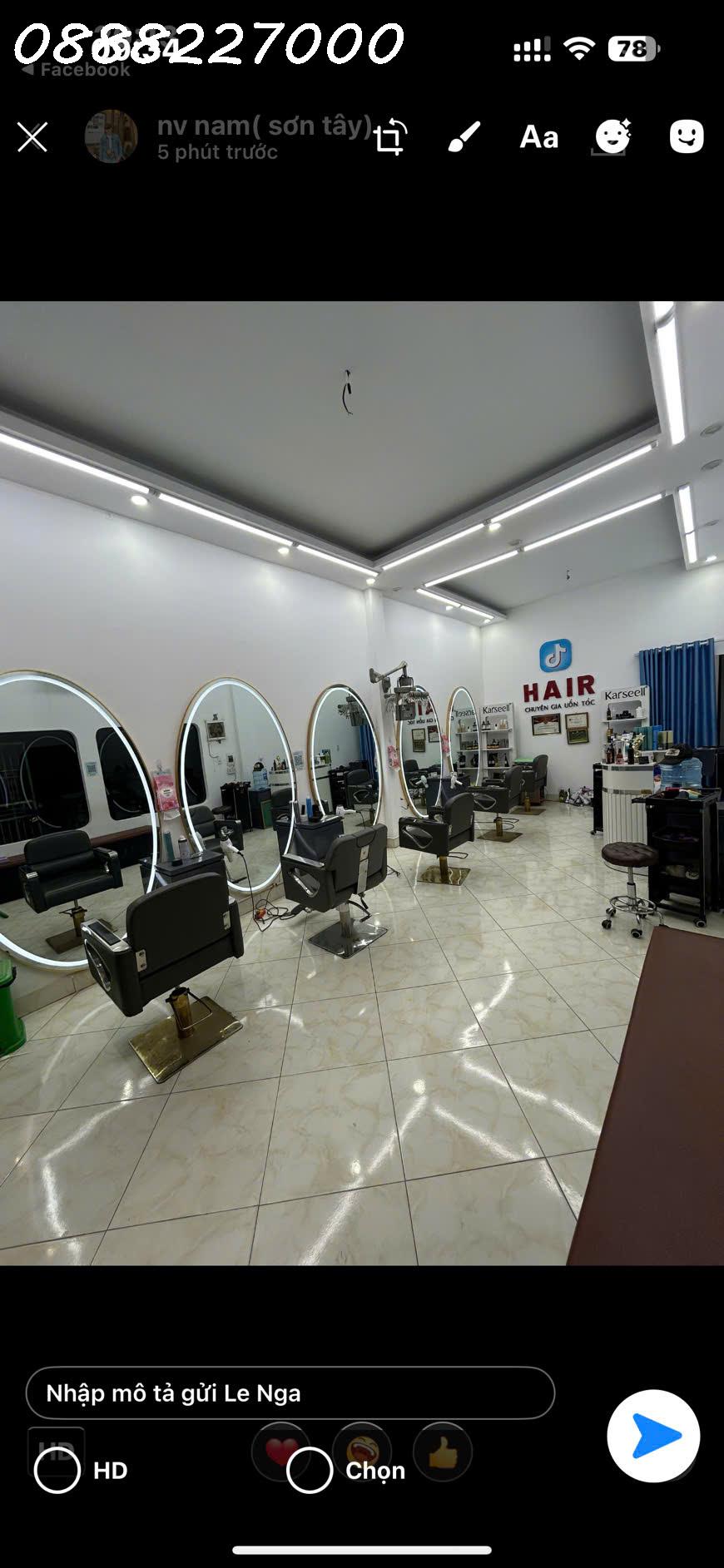 CHÍNH CHỦ CẦN NHƯỢNG SALON TÓC TẠI HOÀI ĐỨC, HÀ NỘI - Địa chỉ: Số 761 Đường Chùa Tổng, La Phù, An - Ảnh 1