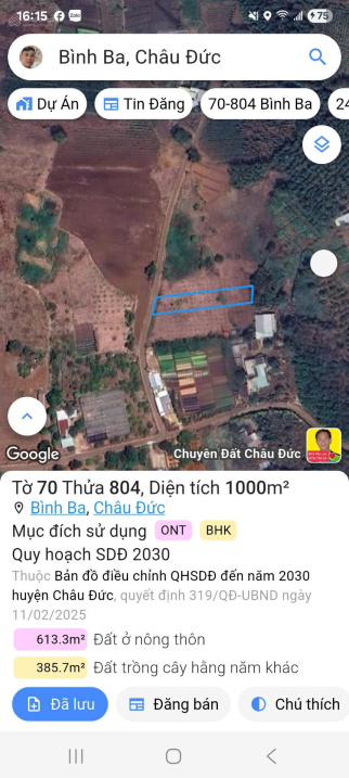 Đất đẹp xã Bình Ba, huyện Châu Đức, BRVT gần sân golf & KCN, có thổ cư, đầu tư tốt - Ảnh 3