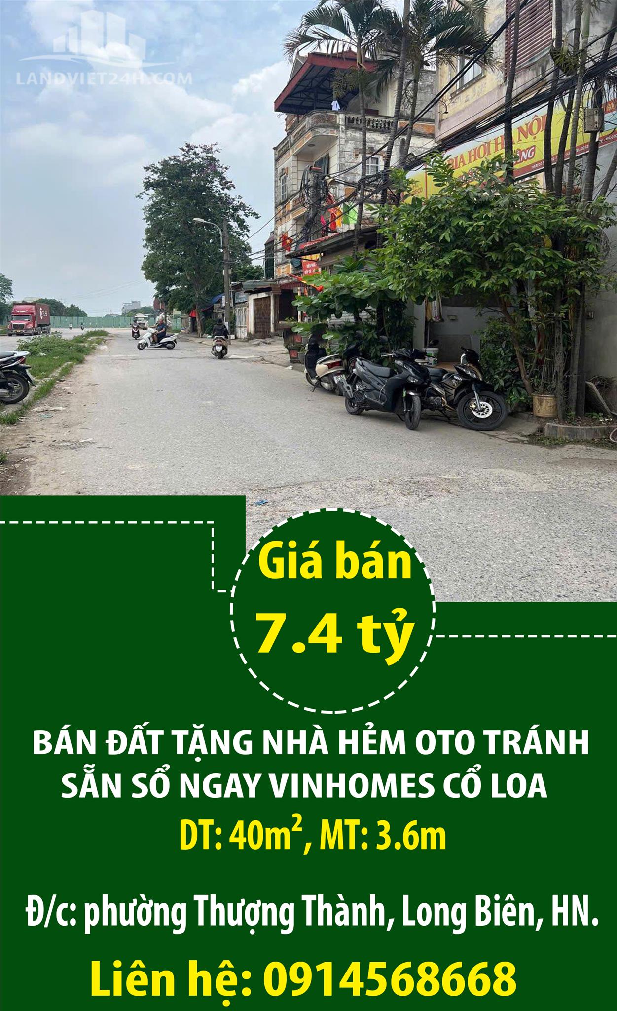BÁN ĐẤT TẶNG NHÀ HẺM OTO TRÁNH SẴN SỔ NGAY VINHOMES CỔ LOA - Ảnh chính