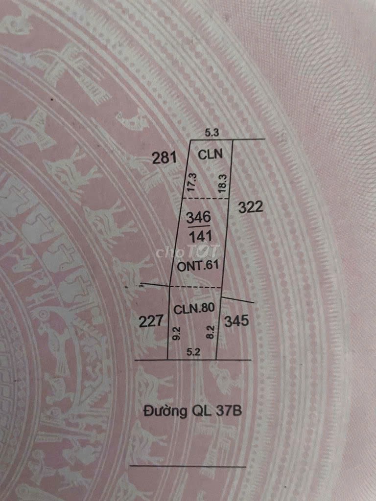 CHÍNH CHỦ BÁN Lô Đất Mặt Tiền Quốc Lộ 37B Thị Trấn Yên Định, Hải Hậu, Nam Định - Ảnh 1