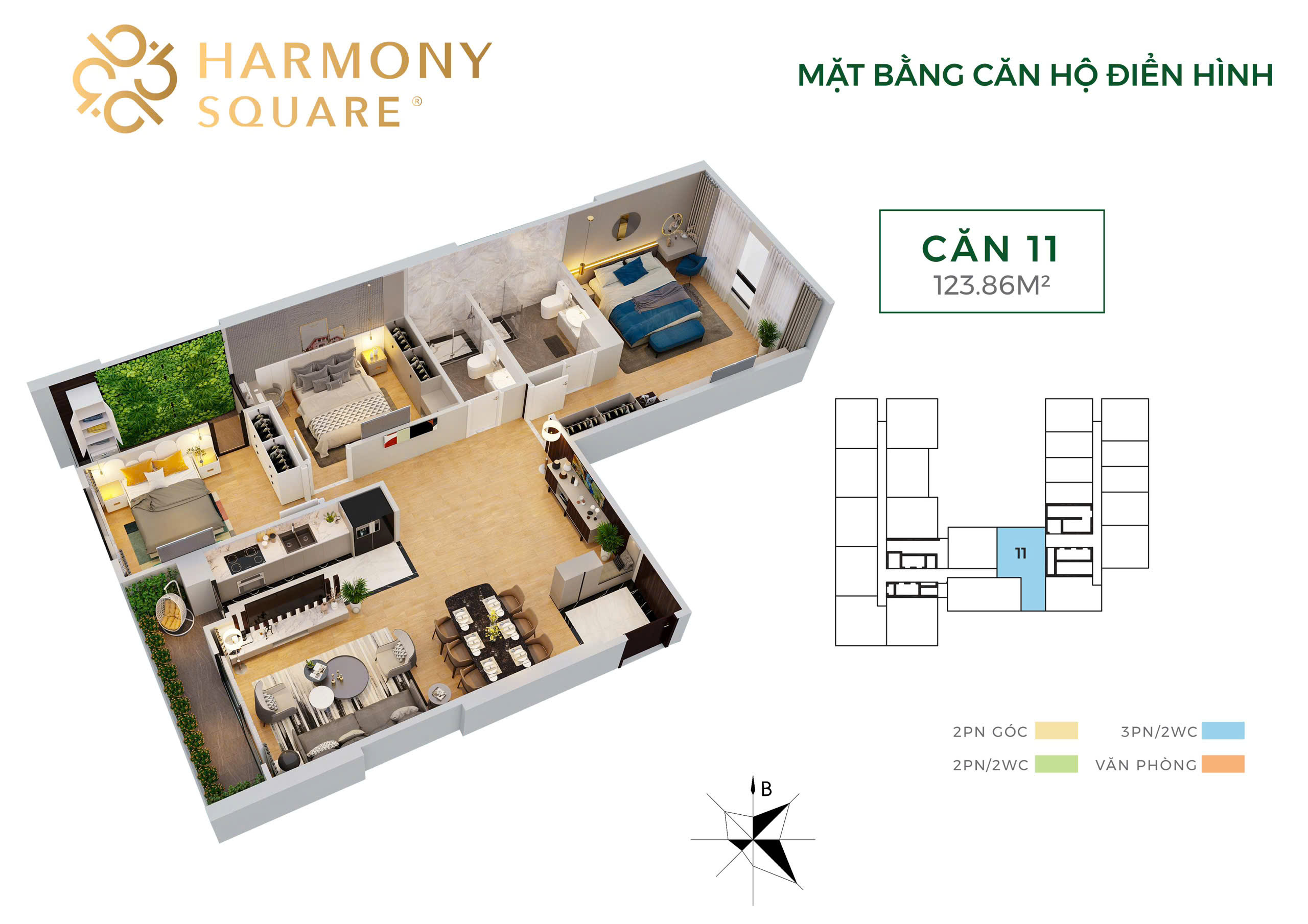 BÁN GẤP CĂN HỘ CAO CẤP DỰ ÁN HARMONY SQUARE - VỊ TRÍ VÀNG TRUNG TÂM QUẬN THANH XUÂN - Ảnh chính