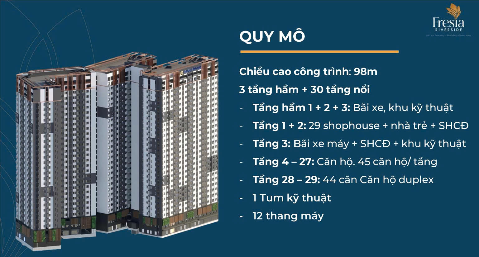 Rổ hàng 30 xuất nội bộ, chính sách CĐT gía F0 căn hộ Fresia Riverside Tân Vạn - Biên Hòa - Ảnh chính