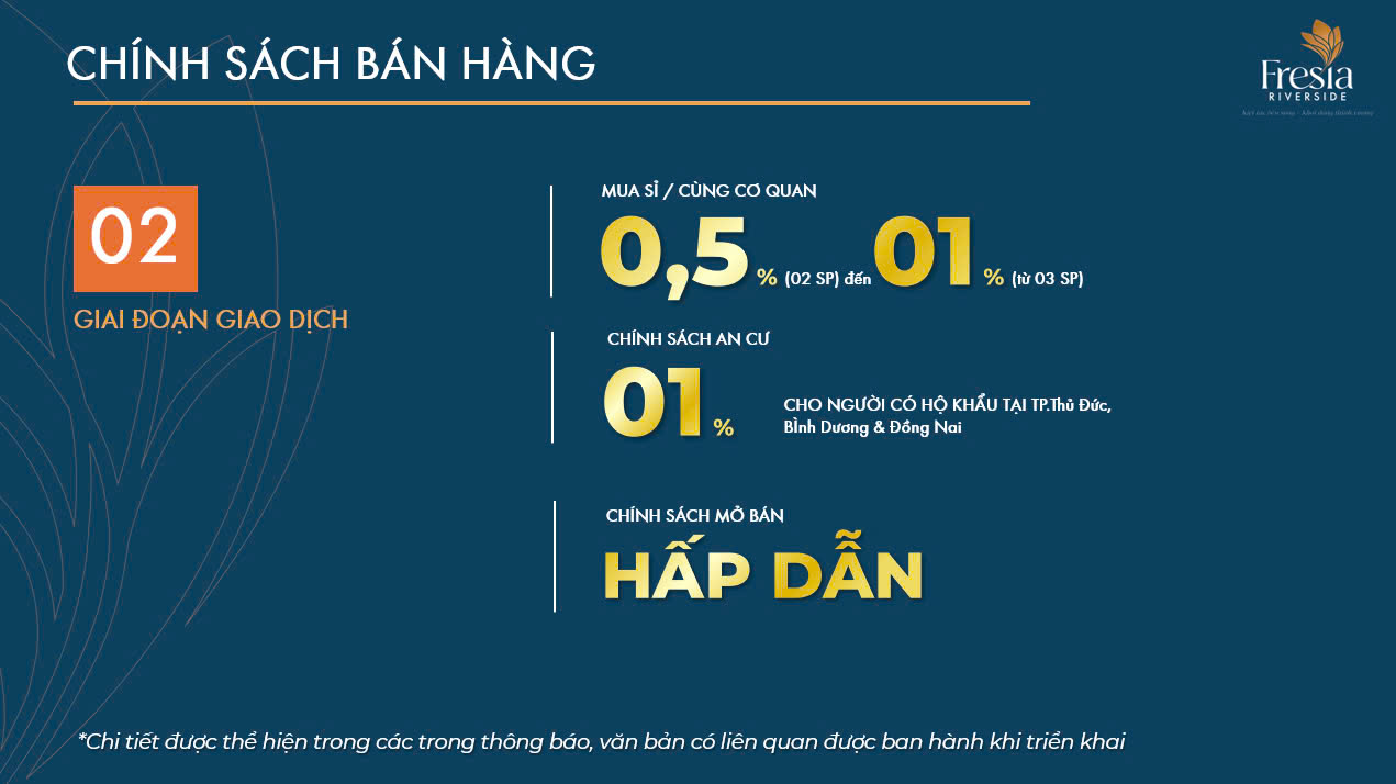 Rổ hàng 30 xuất nội bộ, chính sách CĐT gía F0 căn hộ Fresia Riverside Tân Vạn - Biên Hòa - Ảnh 7