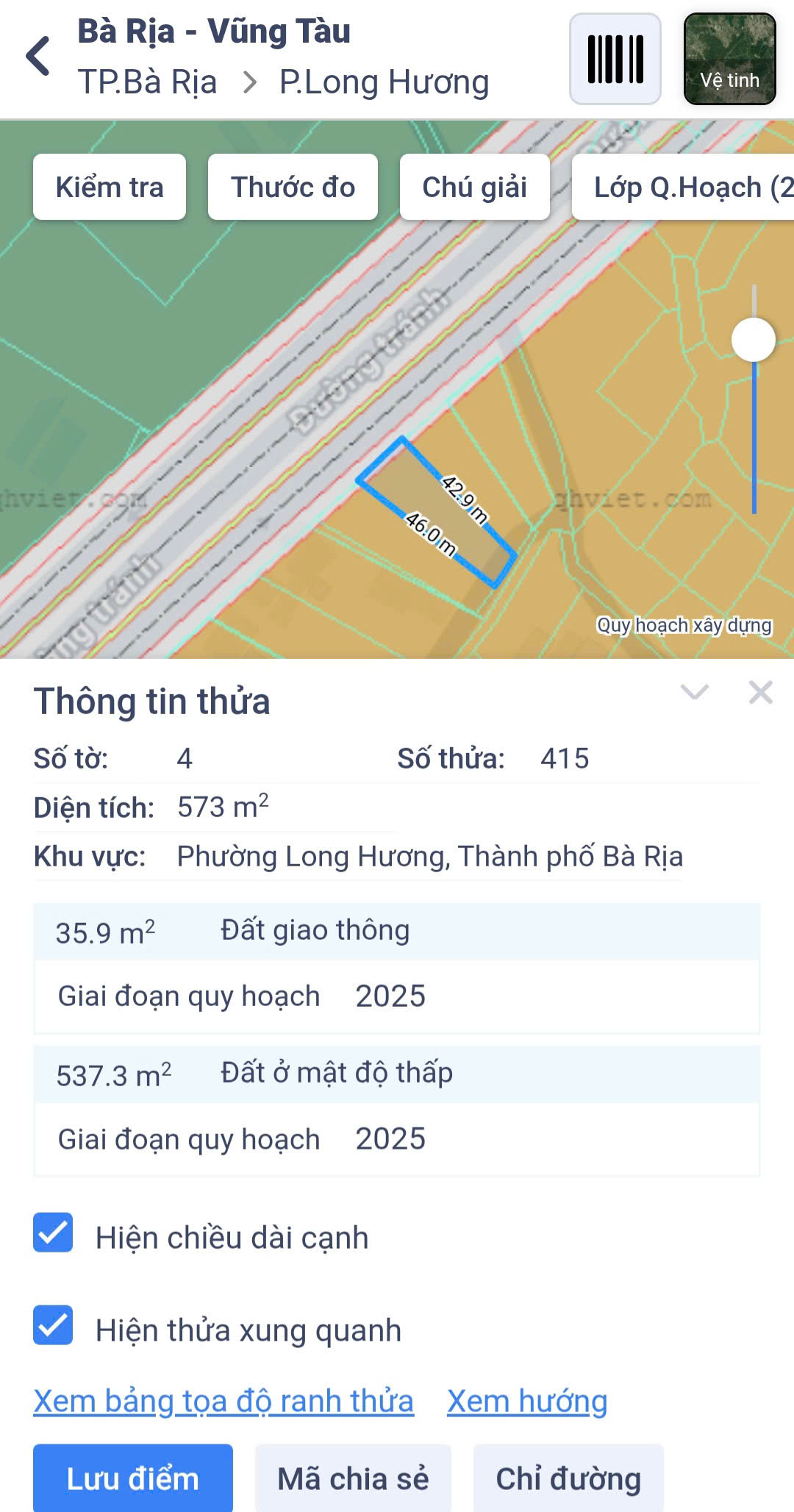 Bán đất 2 mặt tiền đường tuyến tránh QL 56 phường Long Hương TP Bà Rịa Vũng Tàu - Ảnh 1