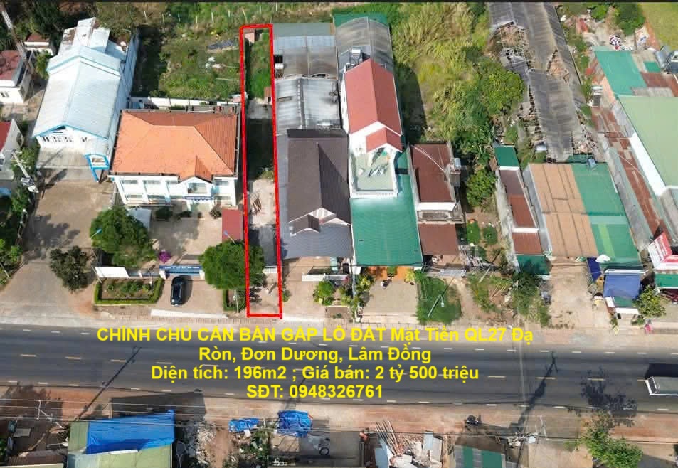 ĐẤT ĐẸP – GIÁ ĐẦU TƯ - CHÍNH CHỦ CẦN BÁN GẤP LÔ ĐẤT Mặt Tiền QL27 Đơn Dương, Lâm Đồng - Ảnh chính