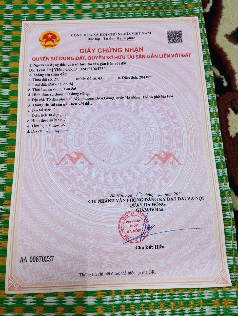 CHÍNH CHỦ BÁN LÔ ĐẤT 64M TẠI BIÊN GIANG-HÀ ĐÔNG-HÀ NỘI - Ảnh 3