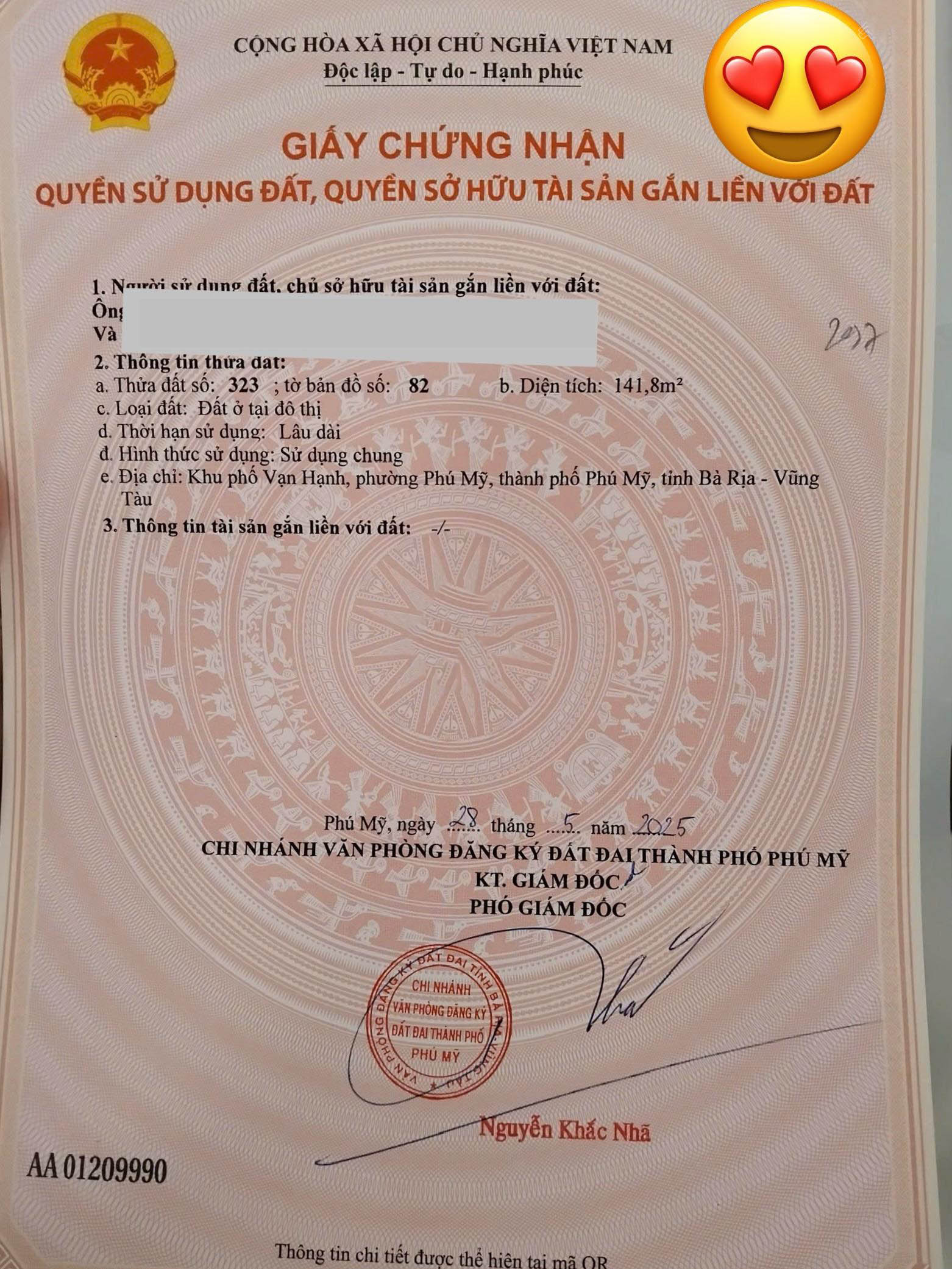 CHÍNH CHỦ BÁN ĐẤT THỔ CƯ SẴN SỔ NGAY MẶT TIỀN TRẦN HƯNG ĐẠO-PHÚ MỸ - Ảnh 3