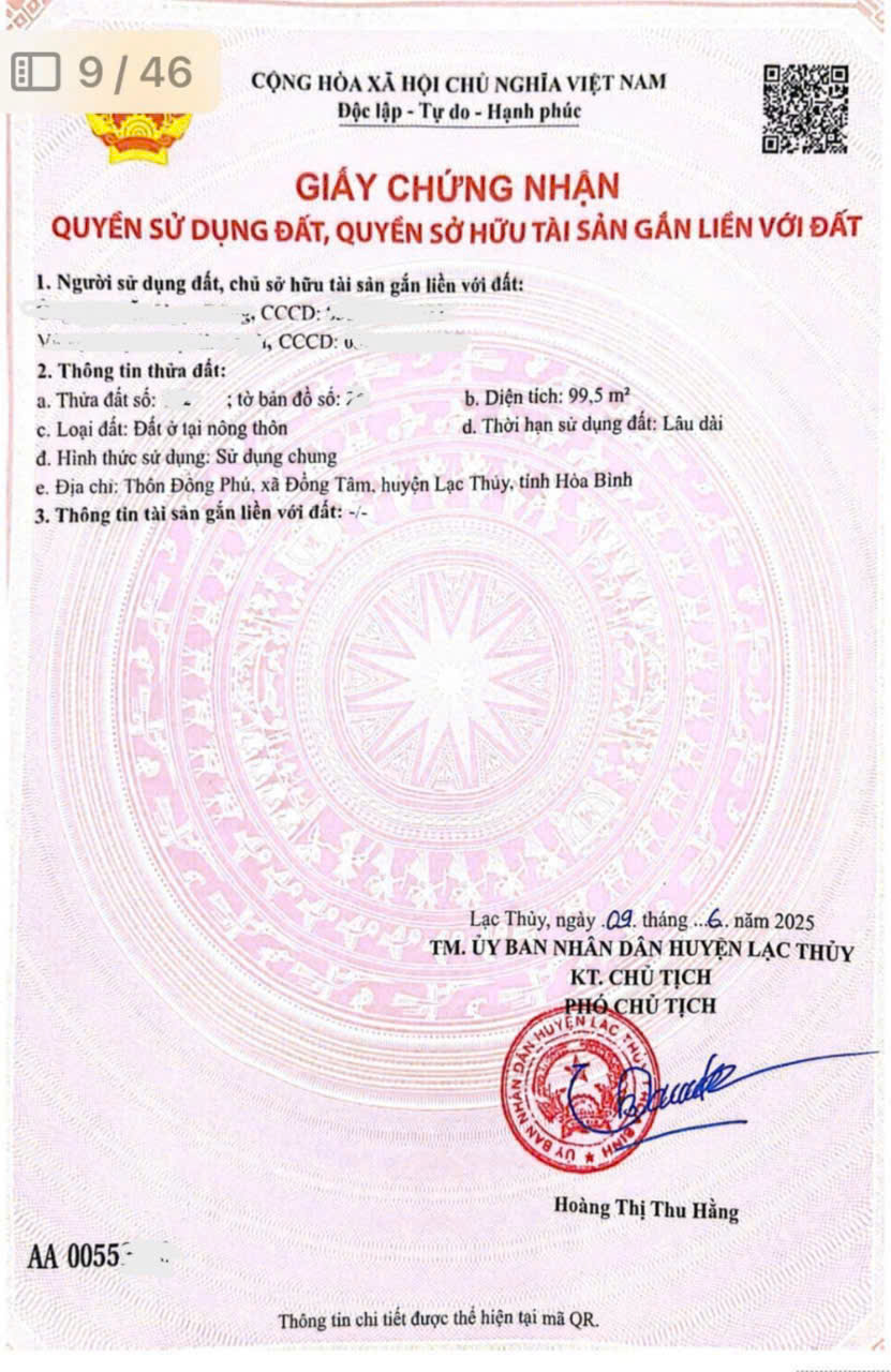 Đất đấu giá Lạc Thủy – cạnh 2 trường cao đẳng – QL21A – kề UBND xã, UBND huyện - Ảnh 2