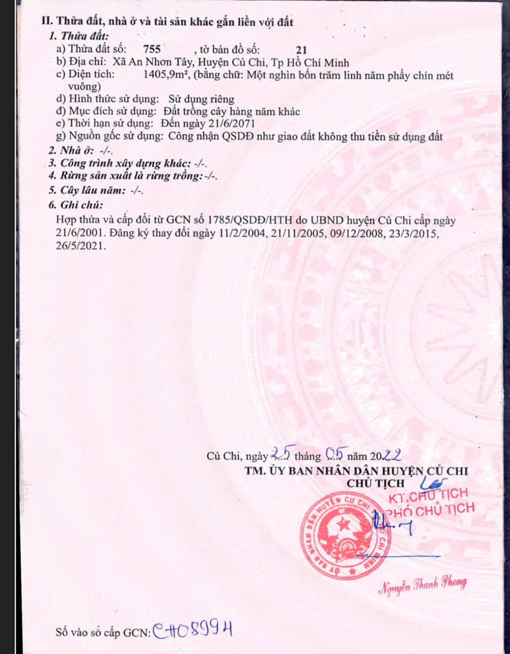VỊ TRÍ ĐẸP- GIÁ ƯU ĐÃI- Cần bán Đất mặt tiền đường Xã An Nhơn Tây, Củ Chi, Tp Hồ Chí Minh - Ảnh 1