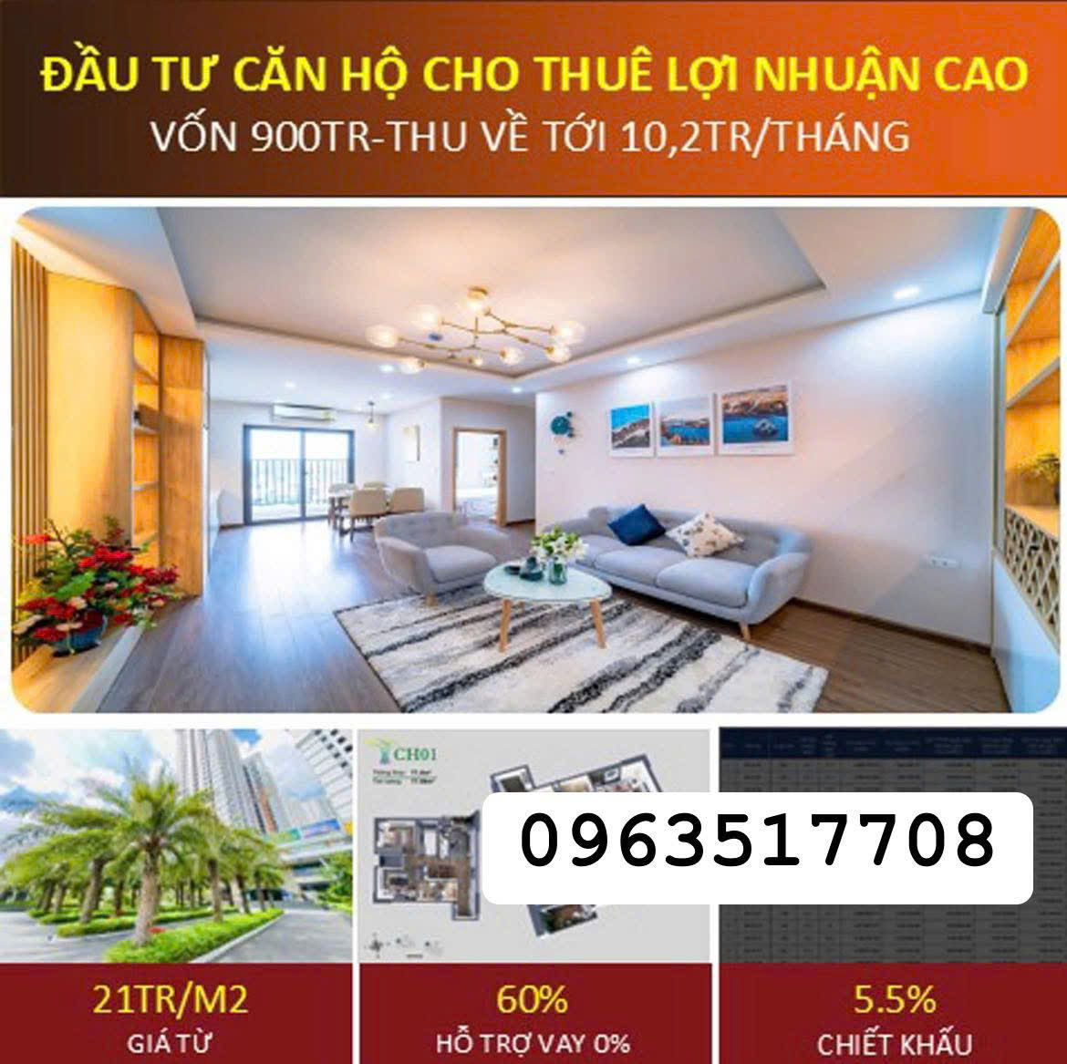 ĐẦU TƯ CĂN HỘ CHO THUÊ chỉ với 830 triệu, cam kết thuế lại với giá 200 - 245tr/2 năm, chưa - Ảnh 1