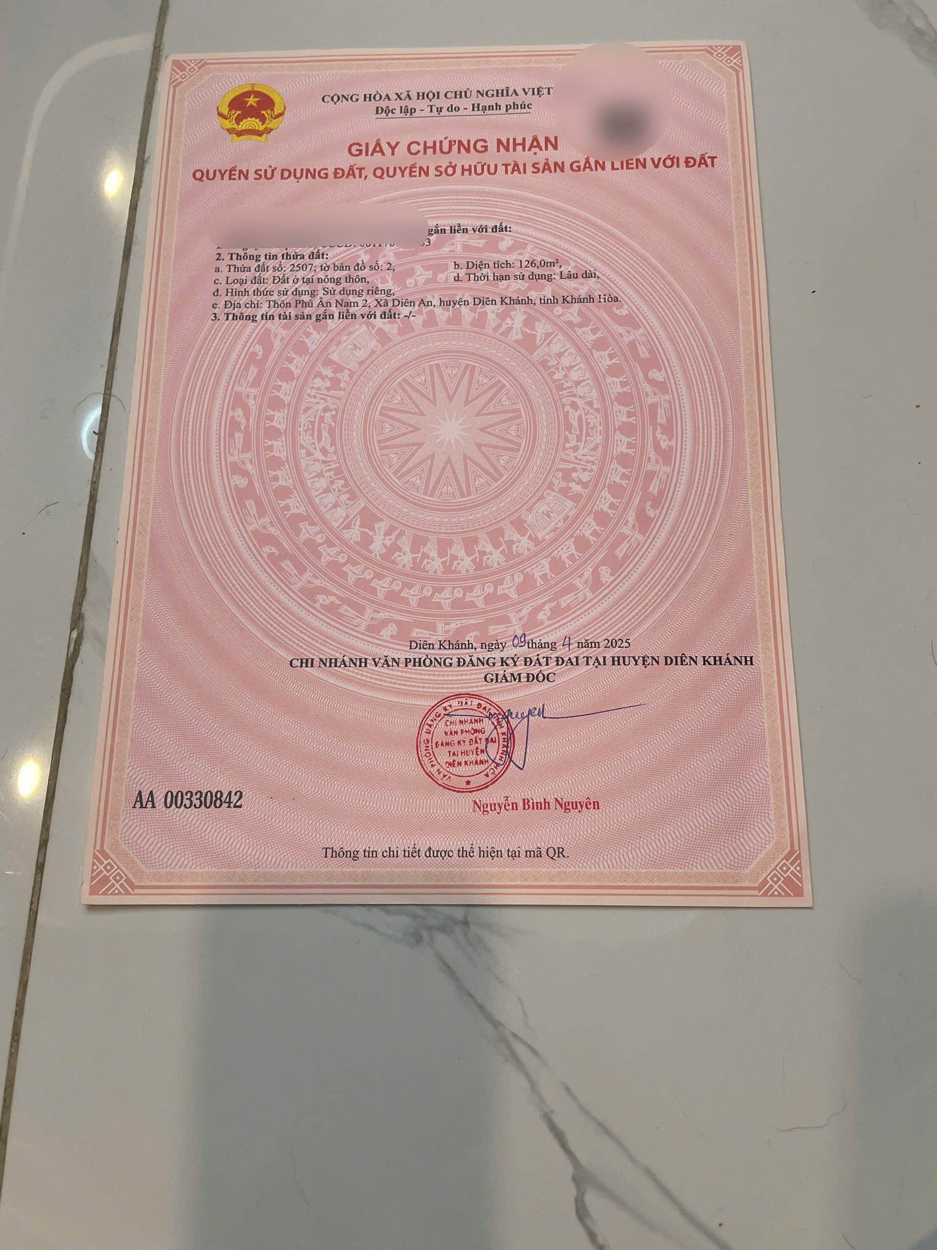 BÁN LÔ ĐẤT KHU DÂN CƯ PHÚ ÂN NAM - XÃ DIÊN AN  1, Diện tích : 120m2( ngang 6m )  Đường nhựa rộng 20m - Ảnh 5