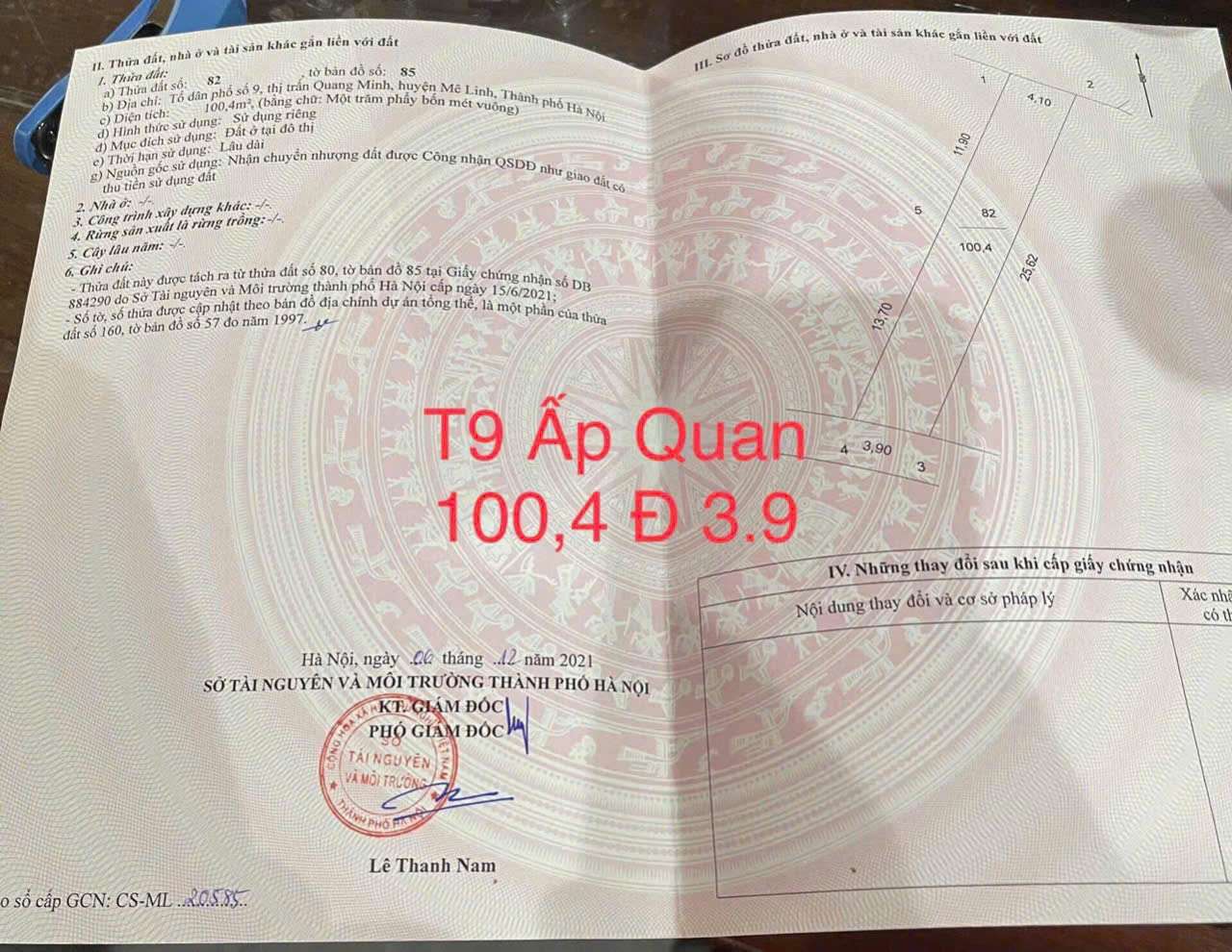 100M TT QUANG MINH GIÁ 3,1 TỶ.Ô TÔ VÀO ĐẤT,FULL THỔ CƯ, IB CHÍNH CHỦ - Ảnh chính