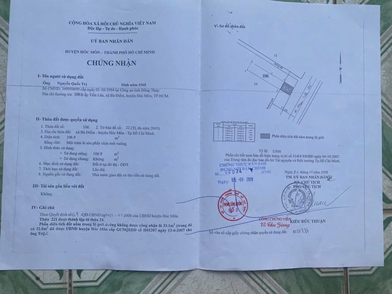 5x30 MẶT TIỀN PHAN VĂN ĐỐI – BÀ ĐIỂM, HÓC MÔN – KINH DOANH - Ảnh 1