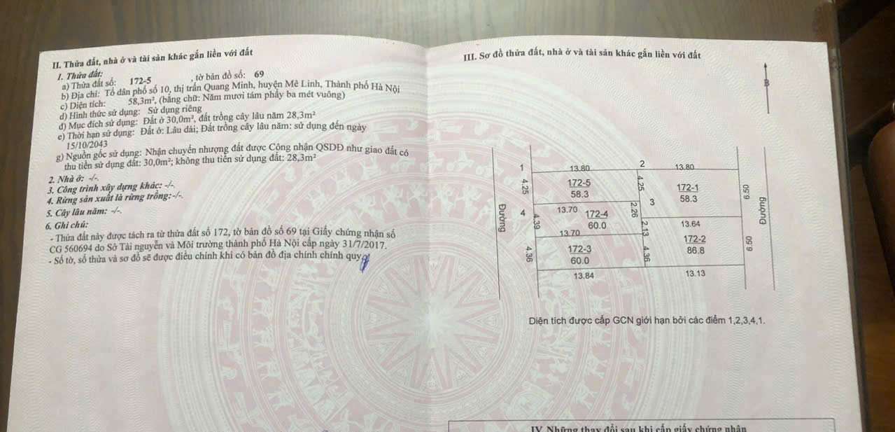 58M TỔ 10 TT QUANG MINH,HÀNG F0 GIÁ 2,X TỶ,ĐẦU TƯ,CẦN BÁN GẤP.CHÍNH CHỦ - Ảnh 3