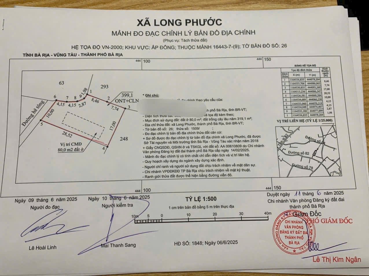 Cần bán 400m² đất mặt tiền đường nhựa, xã Long Phước, TP Bà Rịa giá 1.7 tỷ - Ảnh 2