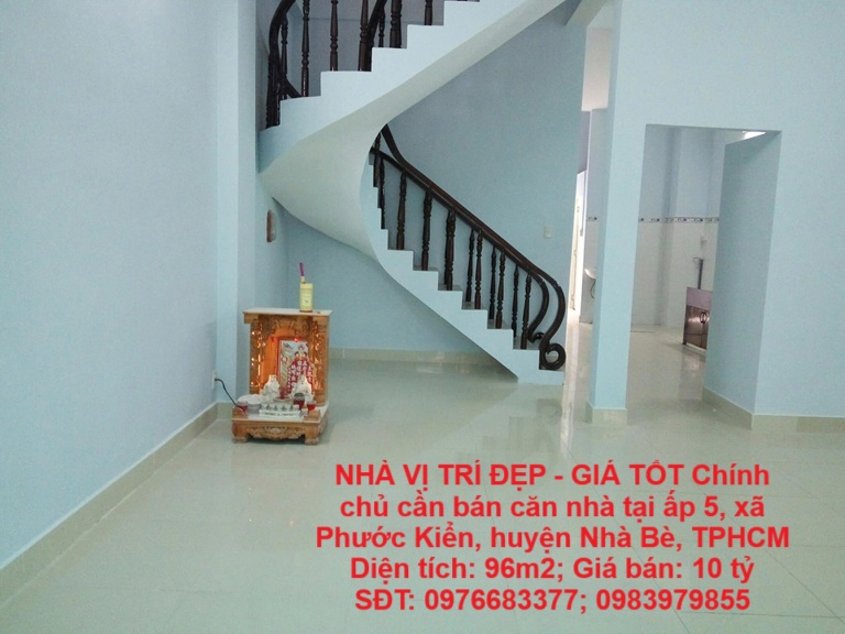 NHÀ VỊ TRÍ ĐẸP - GIÁ TỐT Chính chủ cần bán căn nhà tại huyện Nhà Bè, TPHCM - Ảnh chính