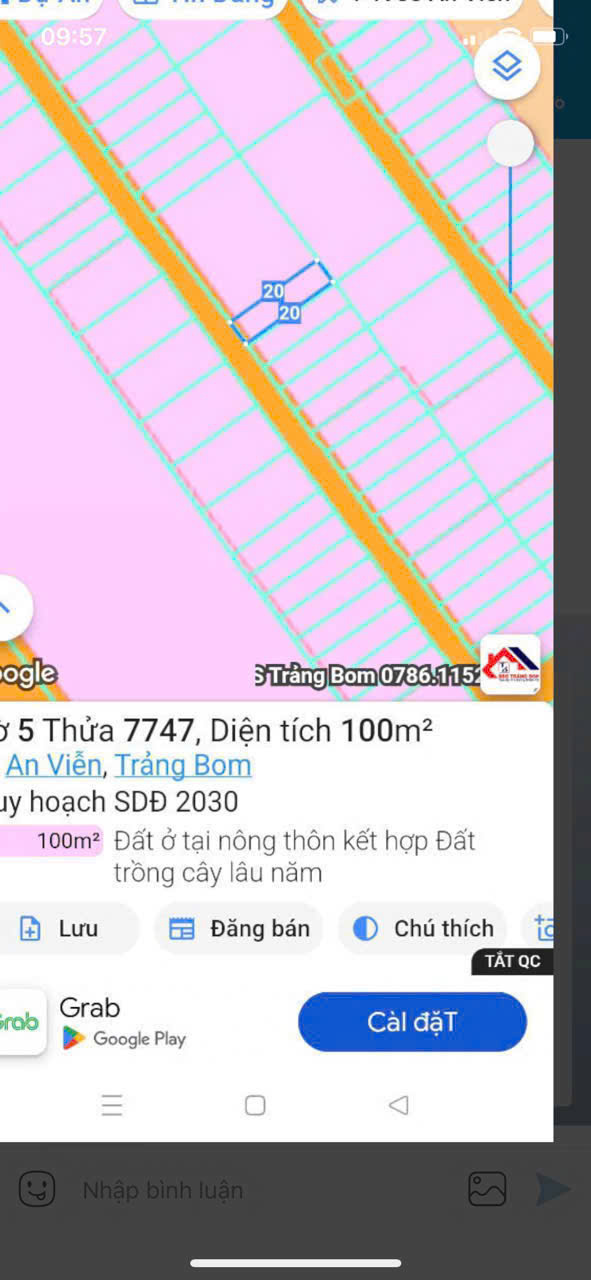 Bán đất An Viễn, giáp Tam Phước, giá 1.05 tỷ - Ảnh chính