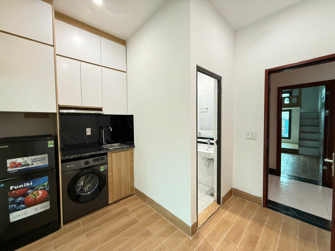 (Cực hiếm)Căn hộ Giường tầng cao cấp 25m2 mới khai trương ngõ 124 Khương Trung - Máy giặt riêng - Ảnh 2