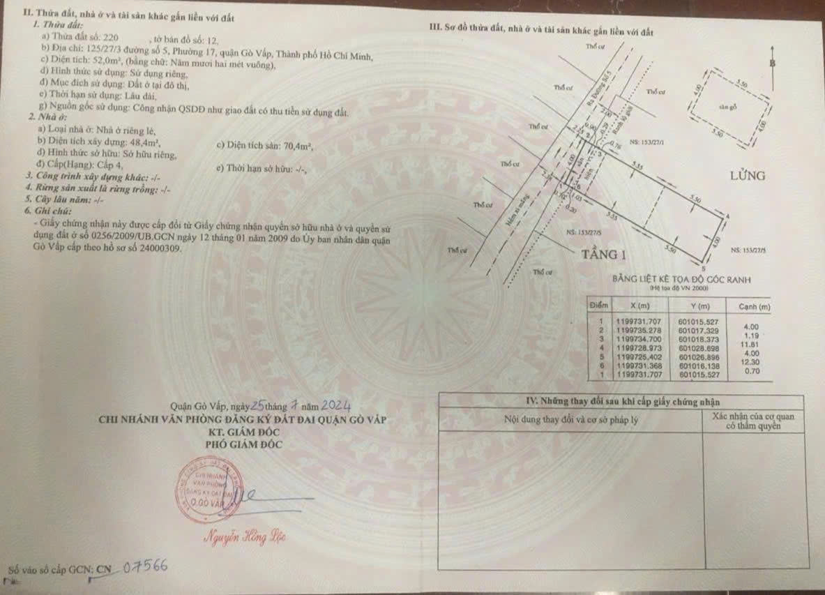 CHÍNH CHỦ CẦN BÁN NHÀ ĐẸP – DIỆN TÍCH LỚN – P.17, GÒ VẤP – GIÁ CHỈ 4,5 TỶ - Ảnh 1
