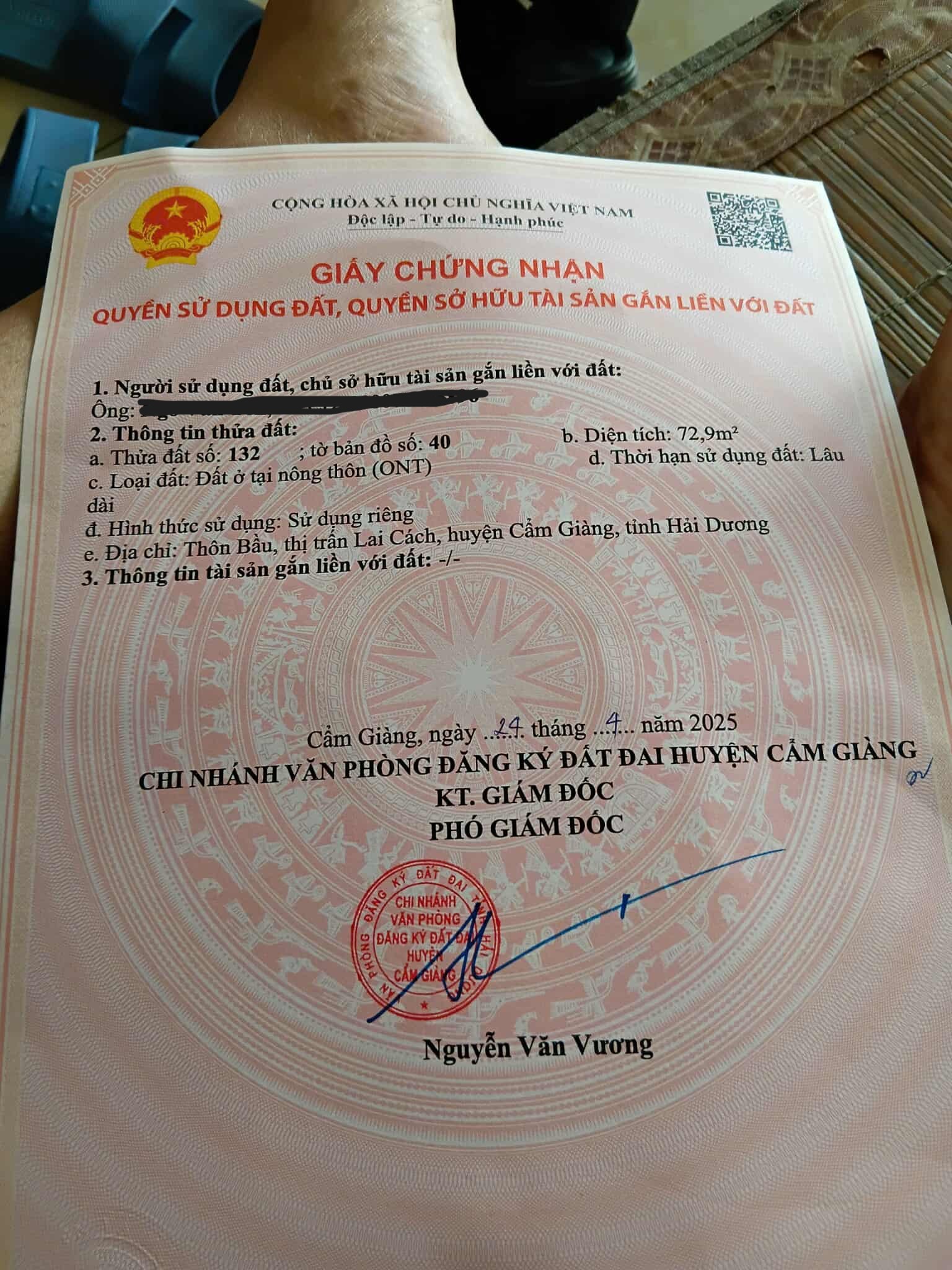 Bán đất Lai Cách Cẩm Giàng gần KCN Đại An, Tân Trường giá chỉ 7xx triệu - Ảnh 1