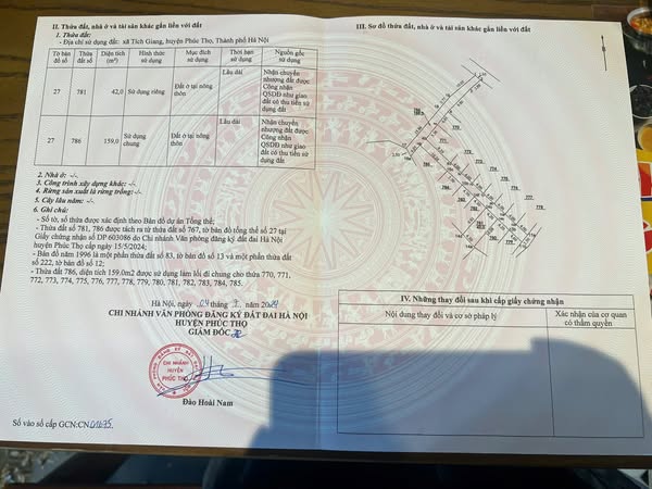 CHÍNH CHỦ GỬI BÁN – DUY NHẤT 1 LÔ 42 M ĐẤT ĐẸP TẠI TÍCH GIANG – PHÚC THỌ – HÀ NỘI - Ảnh chính