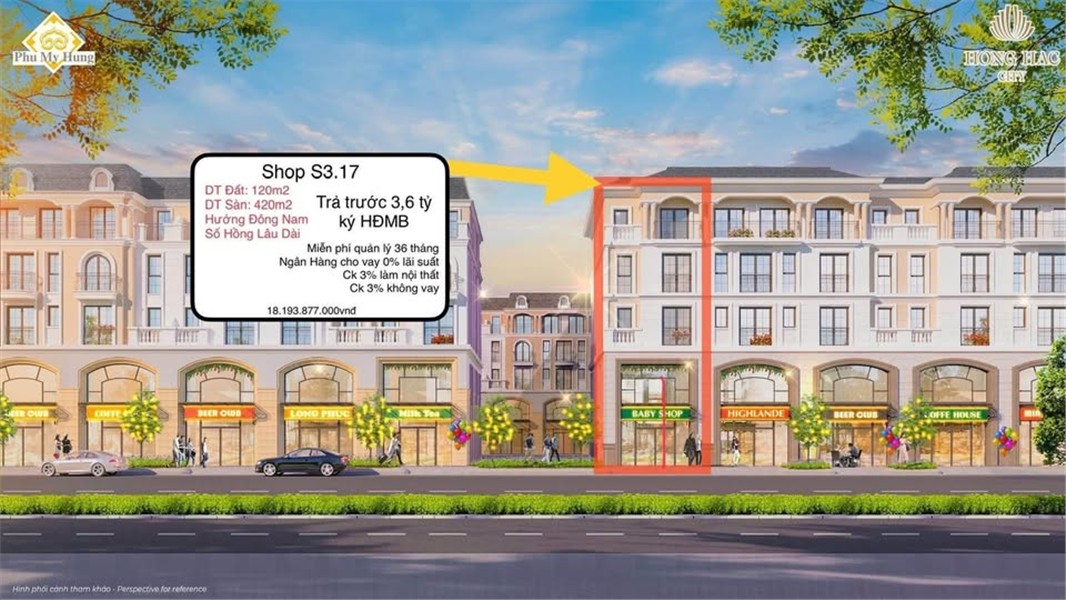 BÁN SHOPHOUSE HỒNG HẠC CITY, PHÚ MỸ HƯNG 2. MUA TT CĐT. LS 0%, XEM NGAY 0901323786 - Ảnh 1