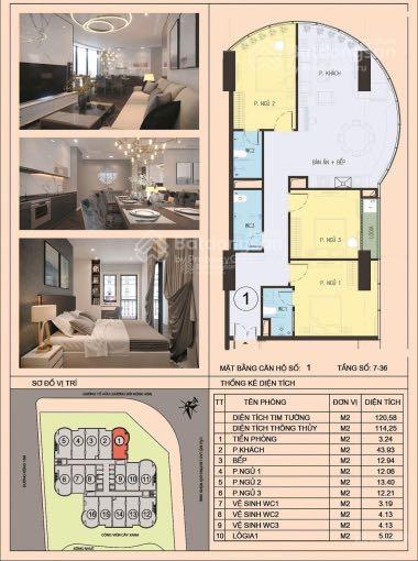 Bán chung cư QMS Top Tower 113m2 siêu VIP - Ảnh chính
