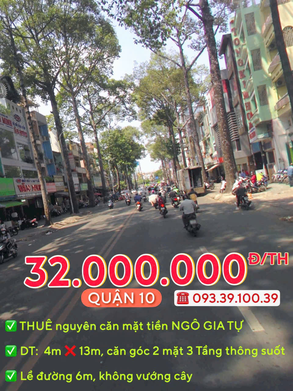GIỎ HẢNG T7.2025: THUÊ NGUYÊN CĂN MẶT TIỀN Q10- NHÀ ĐẸP KINH DOANH LIỀN: 30 Triệu. LH: 0933 910 039 - Ảnh chính