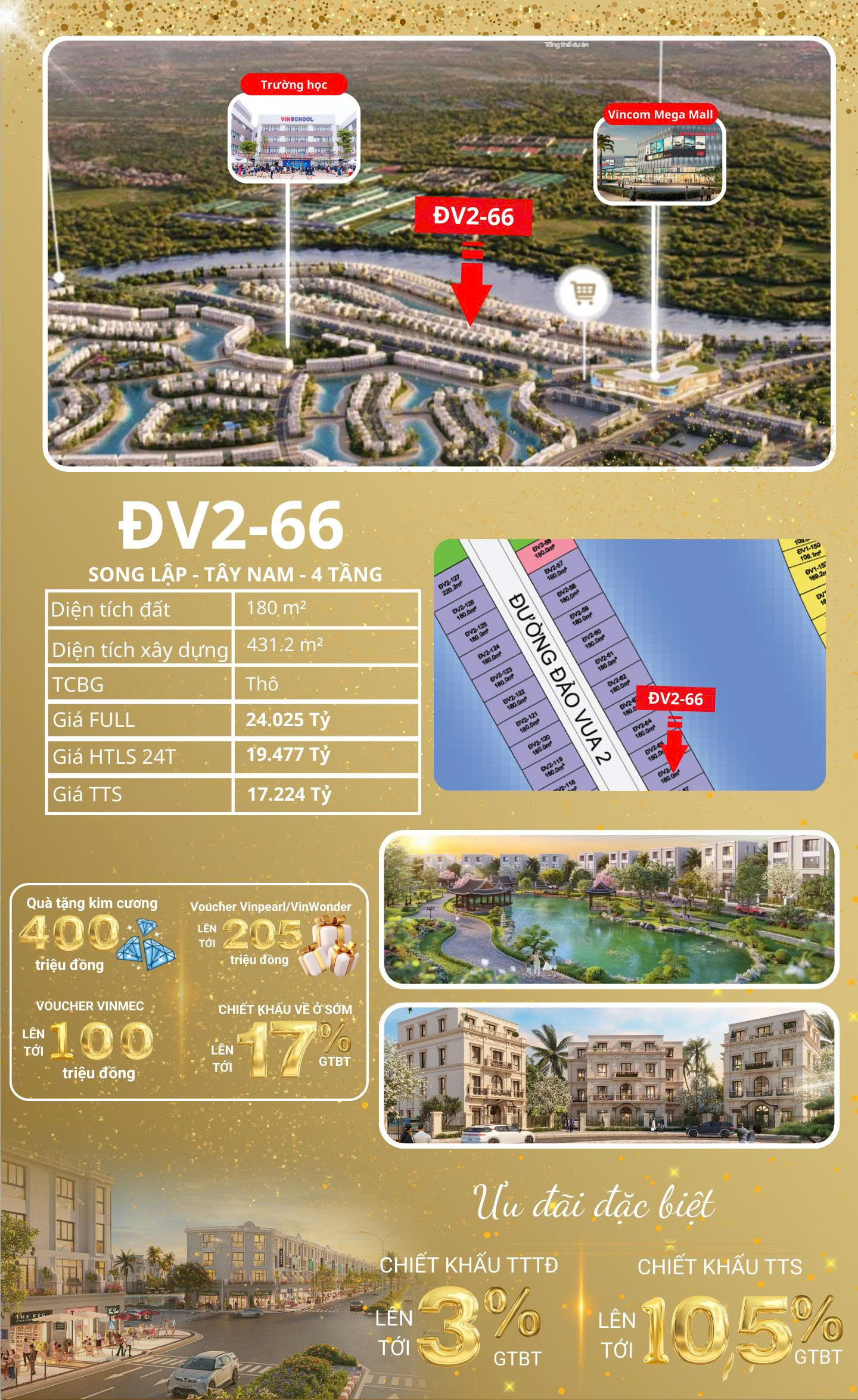 🌊 Biệt thự song lập mặt tiền đắt giá – sau nhà là biển, cạnh công viên & Vincom Megamall 🌊 - Ảnh chính