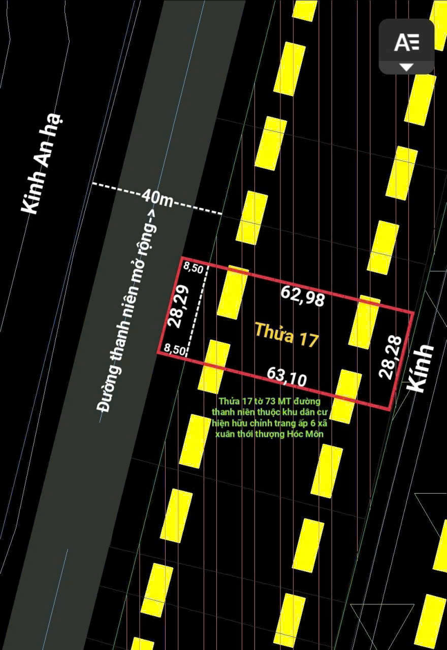 XUÂN THỚI THƯỢNG – MẶT TIỀN THANH NIÊN – ĐẤT 2.023M² ĐÃ SAN LẤP – GIÁ 25 TỶ - Ảnh chính
