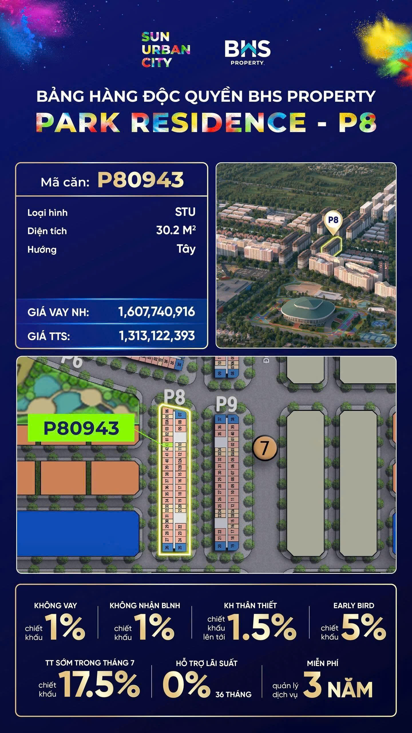 Căn hộ studio - tòa P8 dự án Sun Urban City Hà Nam (P80939) - Ảnh chính