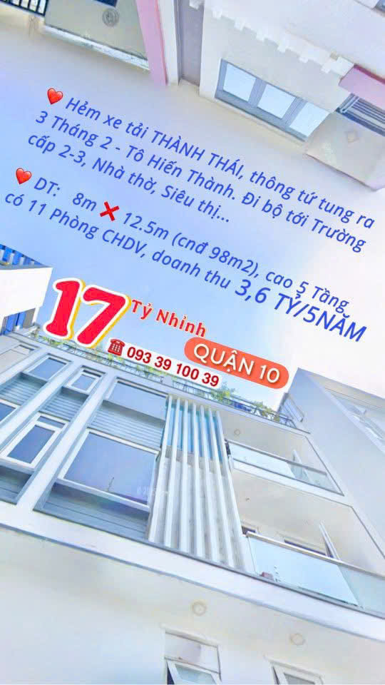 BÁN NHÀ KẾ Q1- Q3- Q4- Q10 - DOANH THU: 3.6 TỶ/5 NĂM- CAO 5 TẦNG HƠN 8 PHÒNG ĐỦ NỘI THẤT: tử 8 tỷ - Ảnh 4