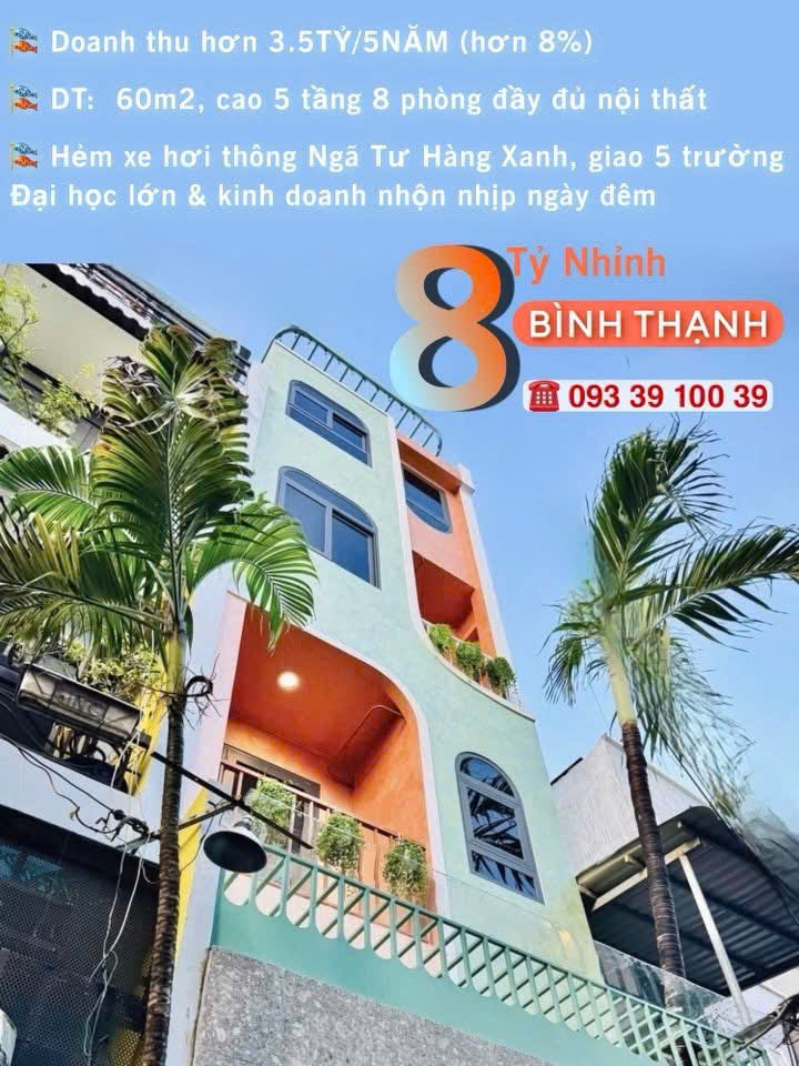 BÁN NHÀ KẾ Q1- Q3- Q4- Q10 - DOANH THU: 3.6 TỶ/5 NĂM- CAO 5 TẦNG HƠN 8 PHÒNG ĐỦ NỘI THẤT: tử 8 tỷ - Ảnh chính