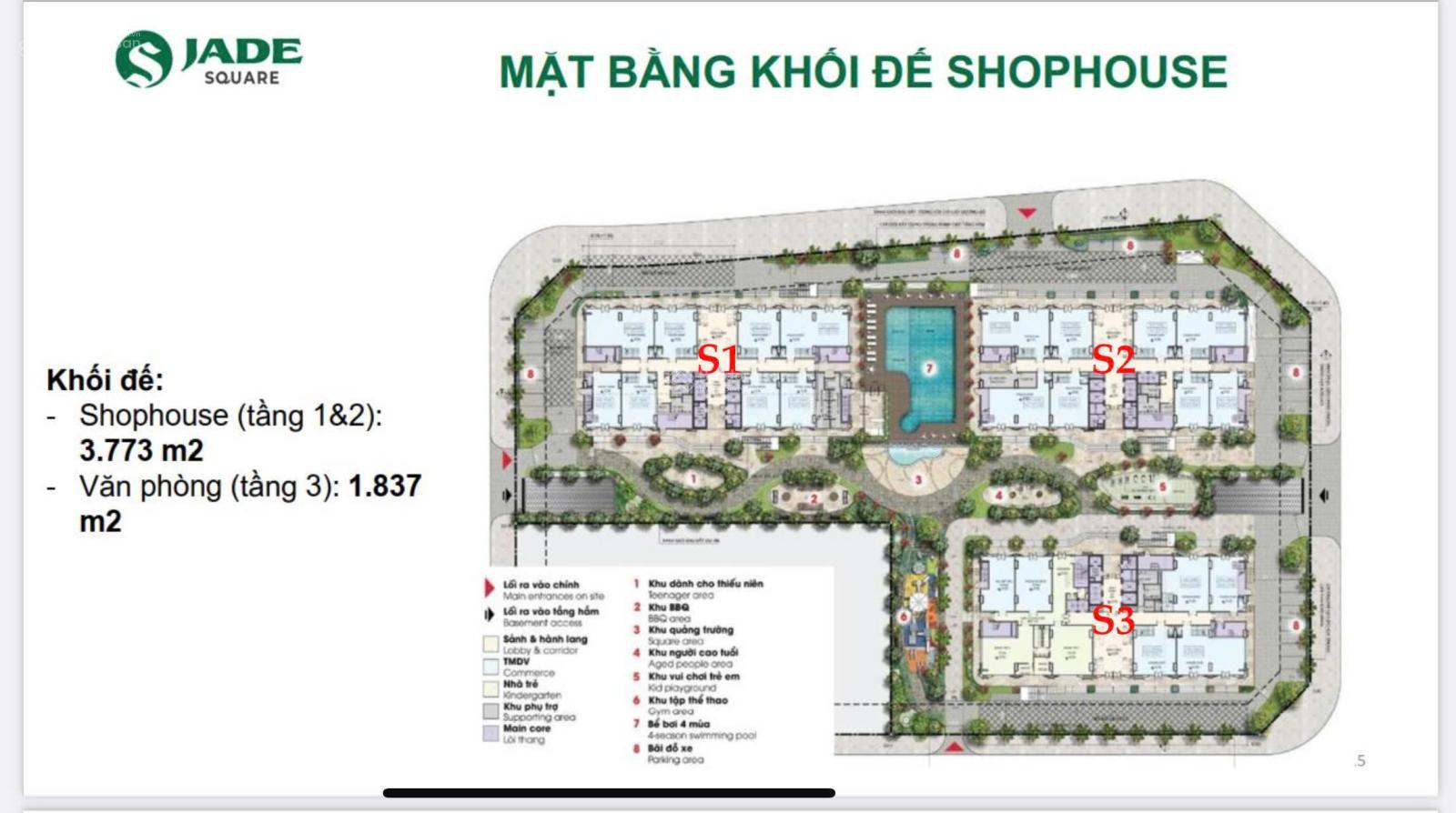 Quỹ ngoại giao dự án Jade Square diện tích từ 72.8 - 154m2, HTLS 0% 2 năm, chiết khấu 12% - Ảnh 1