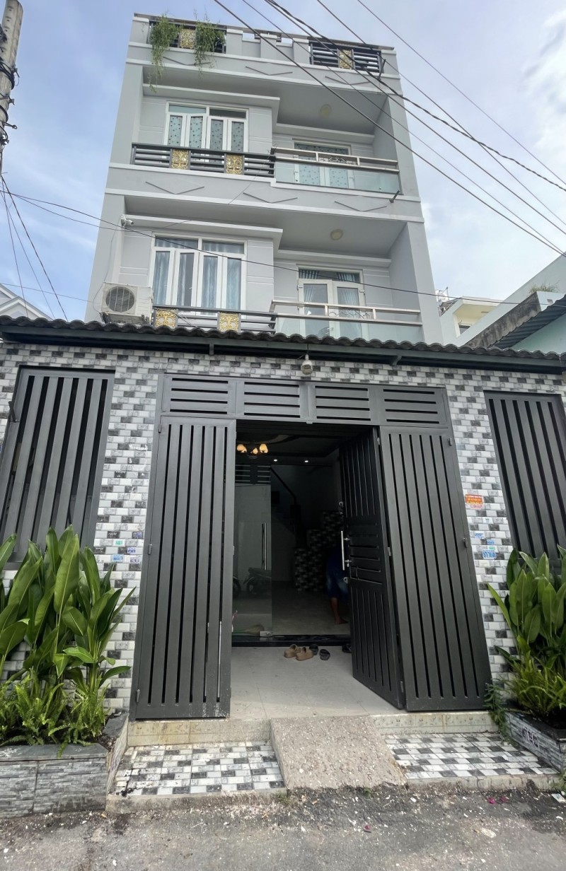 Nhà Thới An 12 Phường Thới An (Quận 12 cũ) 4 Tầng Ngang 5m8 Hẻm 5m 4 Tỷ 950. - Ảnh chính