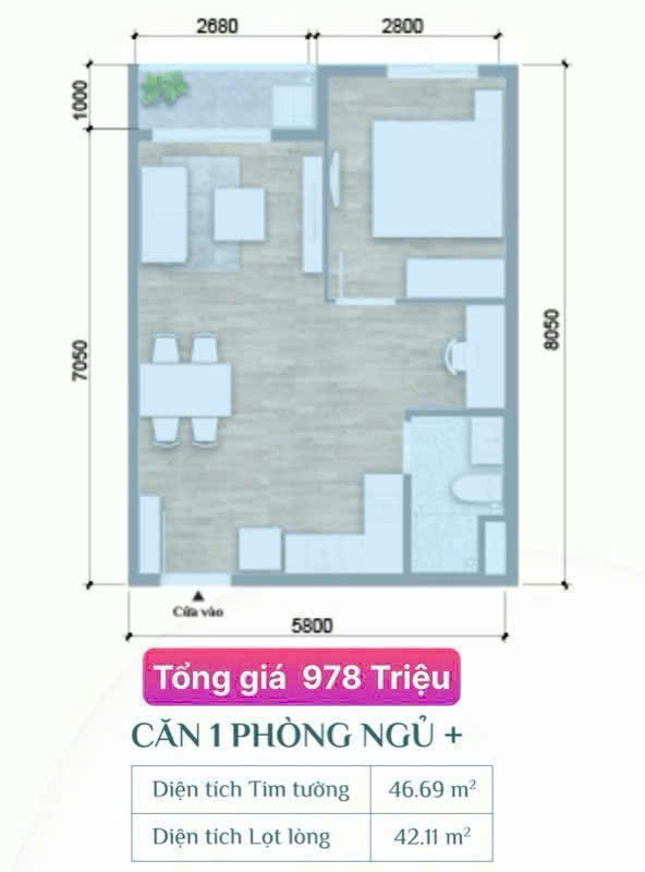 Căn hộ 1PN K‑Home chỉ 978 triệu – Sở hữu ngay tại trung tâm TP Mới Bình Dương - Ảnh 1