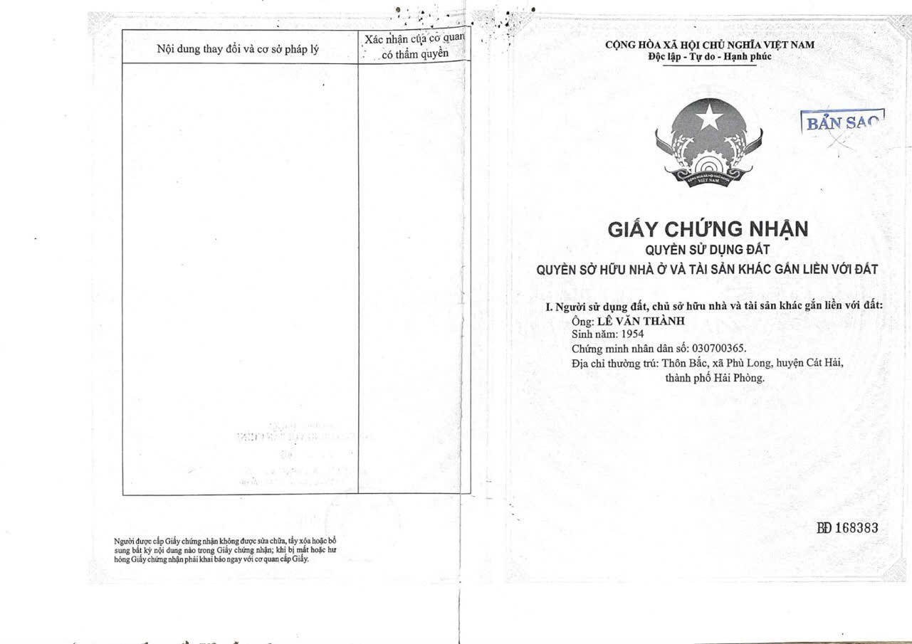 ĐẤT ĐẸP - GIÁ RẺ- Bán GẤP Lô Đất ĐẶC KHU CÁT HẢI - HẢI PHÒNG,  ĐẤT THỔ CƯ (ĐẢO CÁT BÀ) - Ảnh 1