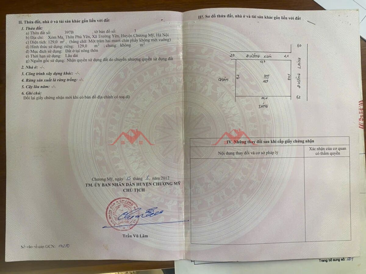 CHÍNH CHỦ CẦN BÁN LÔ ĐẤT 129M TẠI TRƯƠNG YÊN-CHƯƠNG MỸ-HÀ NỘI - Ảnh 4