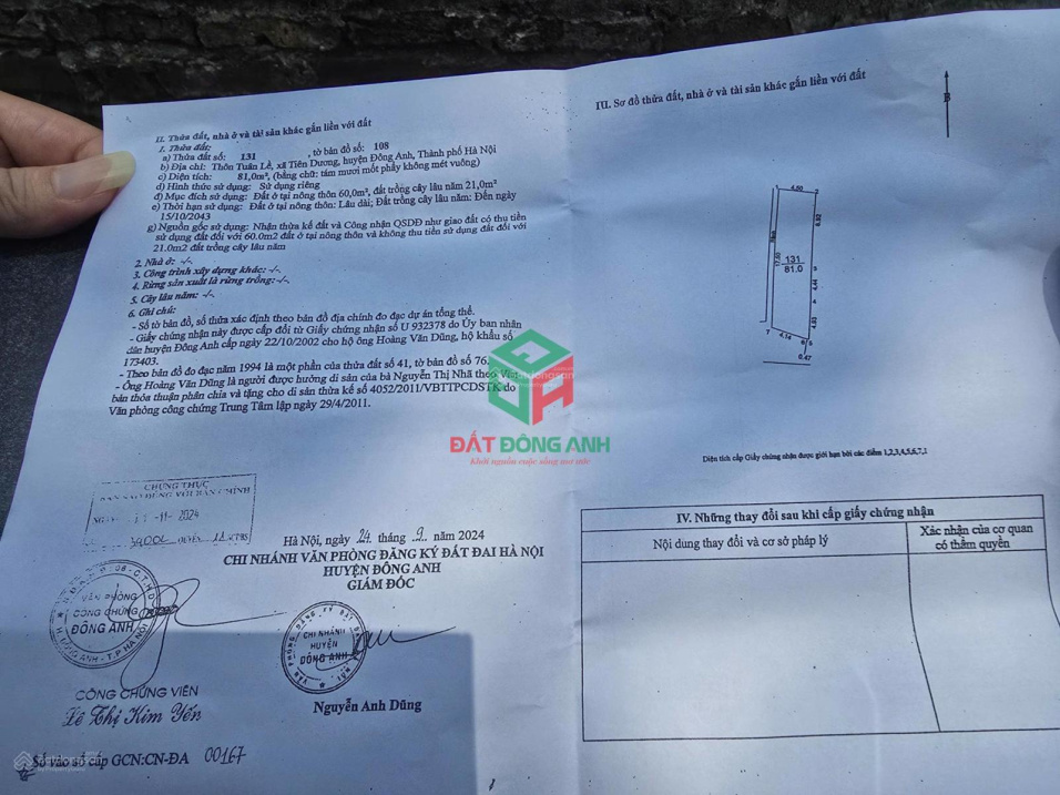 Bán 81m2 đất Tuân Lề Phúc Thịnh - Đường thông 4m - Ảnh 1