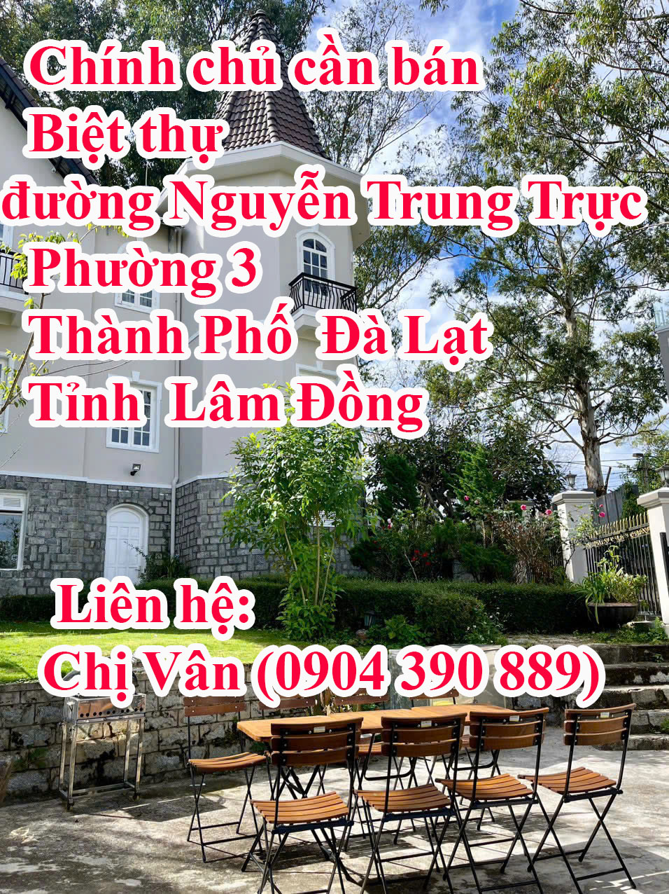 Chính chủ cần bán Biệt thự  Đường Nguyễn Trung Trực, Phường 3, Đà Lạt,Tỉnh  Lâm Đồng - Ảnh chính