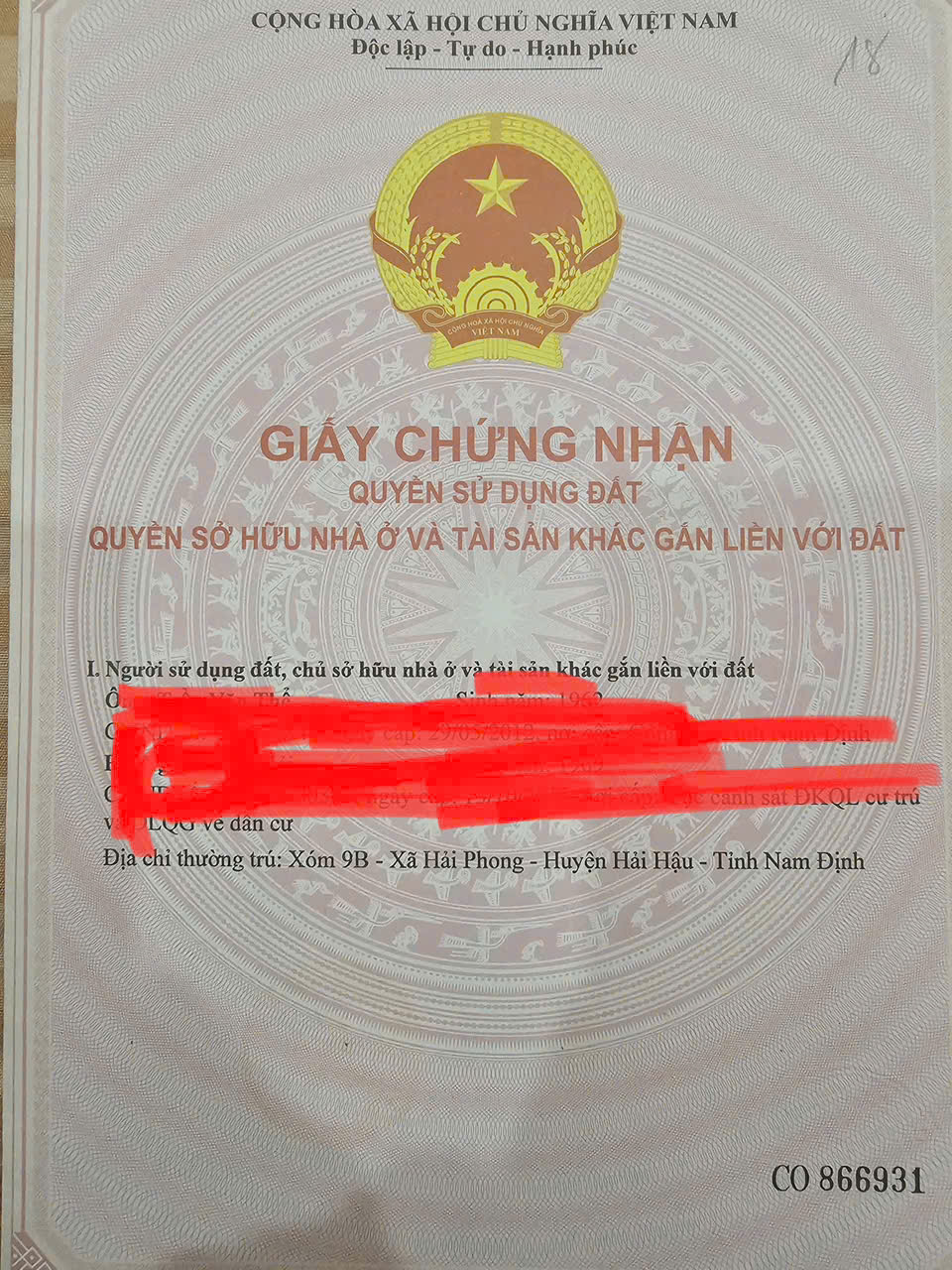 Chính chủ cần bán đất – ở  xóm 6- Xã Hải Phong- Huyện Hải Hậu -Tỉnh Nam Định - Ảnh 2