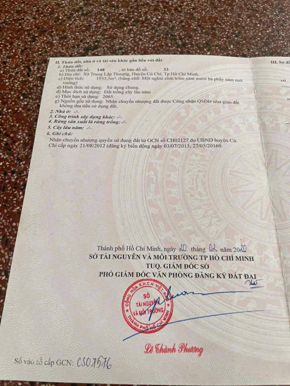 CHÍNH CHỦ CẦN BÁN ĐẤT CHÒI XÉO –XÃ  TRUNG LẬP THƯỢNG(nay là Xã thái mỹ) - HUYỆN CỦ CHI- TP.HCM - Ảnh 4